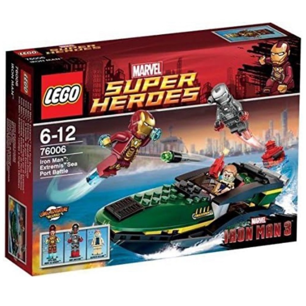 LEGO 76006 Marvel Super Heroes Iron Man Extremis Sea Port Battle 100% COMPLETE!